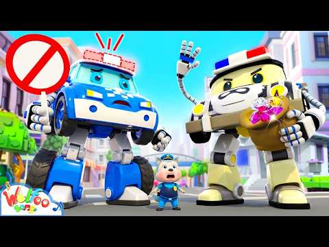 The Police Robot Car Is Missing Its Siren🚔🚨Robot Car Song | Kids Songs & Nursery Rhymes | Happy Song