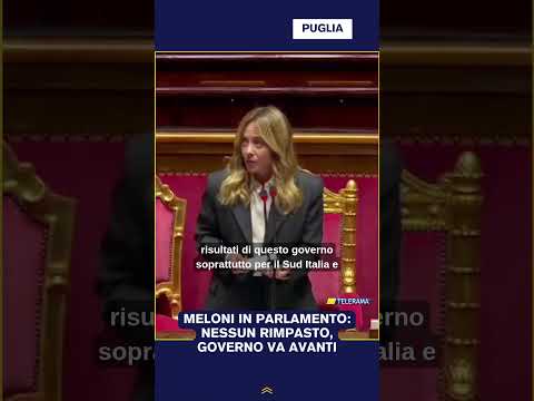 Video MELONI IN PARLAMENTO: NESSUN RIMPASTO, GOVERNO VA AVANTI