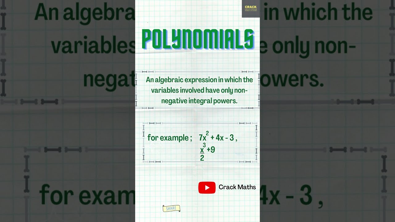 What Are POLYNOMIALS How To Distinguish Them From Non polynomials What Are POLYNOMIALS How To Distinguish Them From Non polynomials