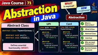 Java Course | 71 - Abstraction in Java | What & How | Abstract Class & Interface