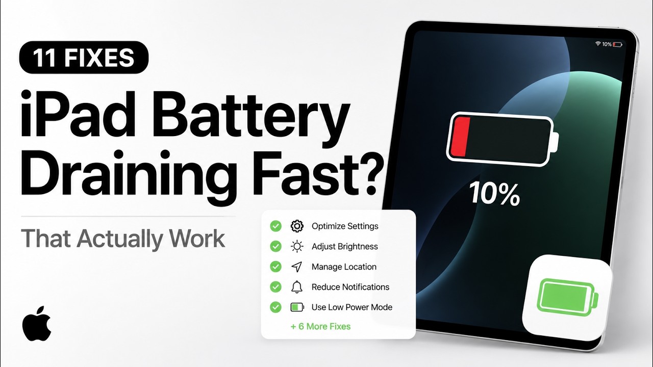 iPad Battery Draining Fast? 11 Fixes That Actually Work! - YouTube