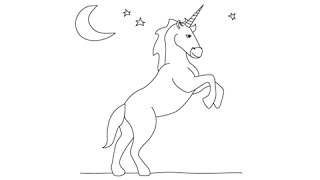 unicorn draw drawing step simple sketch easy cartoon drawings beginners fun getdrawings sketches paintingvalley lessons