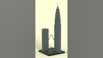 Petronas Twin Towers by arne_dls (Appearing Bricks Build) ASMR LEGO Animated Build