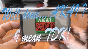 Unwrapping and testing (Made by TDK) AKAI C-60 LN from 1973 type I audio cassette