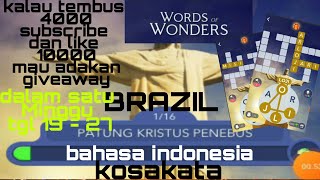 JAWABAN WORDS OF WONDERS BRAZIL ( PATUNG KRISTUS PENEBUS  ) | BAHASA INDONESIA | 2021 screenshot 2