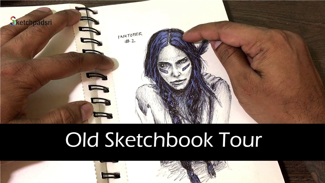 Old 2017 Inktober Sketchbook Tour | Sketchpadsri |