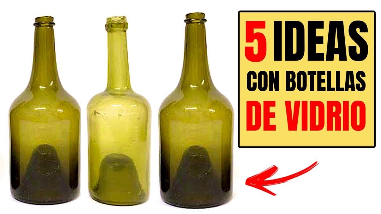 Botellas de Vidrio Decoradas - 5 IDEAS INCREÍBLES Y FÁCILES DE HACER