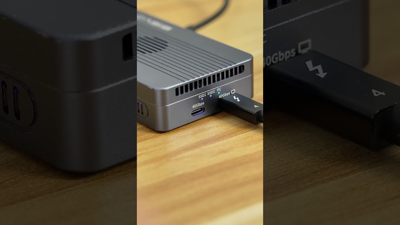 Acasis 40Gbps M.2 NVMe 2 Bay RAID SSD Enclosure Compatible with Thunde
