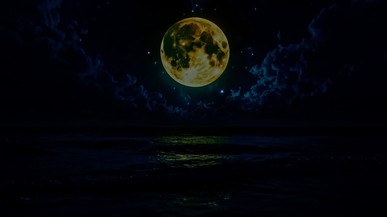 Dark Sea Waves for Deep Sleep — Relaxing Moonlight & Calm Ocean Rhythm
