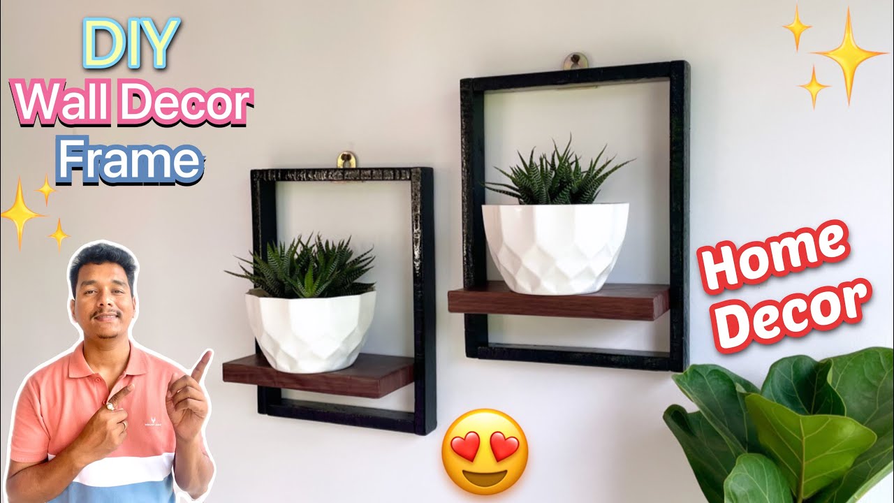 DIY Wall Decor Frame 😱| How to make Wall Frame Design | Home Decor ...