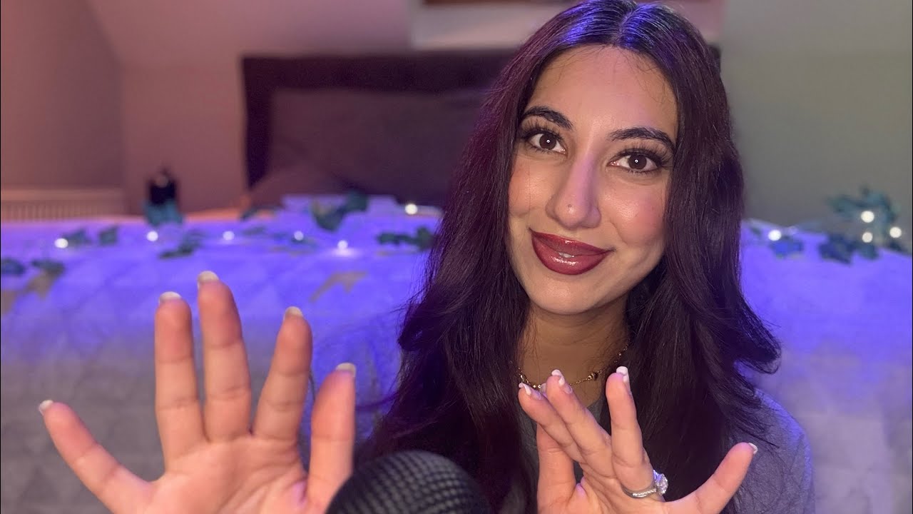 ASMR for Deep sleep | hair play, finger flutters & hand movements