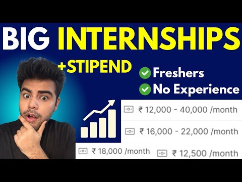 🔥Big INTERNSHIPS: Freshers, all courses, streams and colleges || career growth opportunity