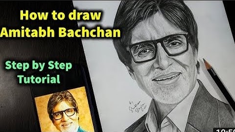 How to draw Amitabh bachchan step by step//shading tutorial part-2