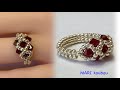 スワロフスキービーズリング//Swarovski bead ring