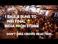 1 ball 5 runs to win 🏆final India on strike don't miss this crowd reaction