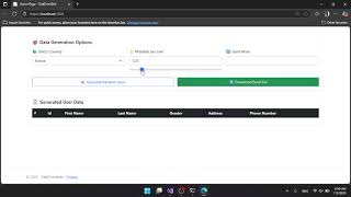Celebrity Itransition Five Task | Fake Data Generate Profile