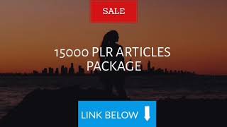 15000 PLR ARTICLES PACKAGE