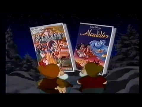 Publicité VHS Aladdin Blanche Neige 1994