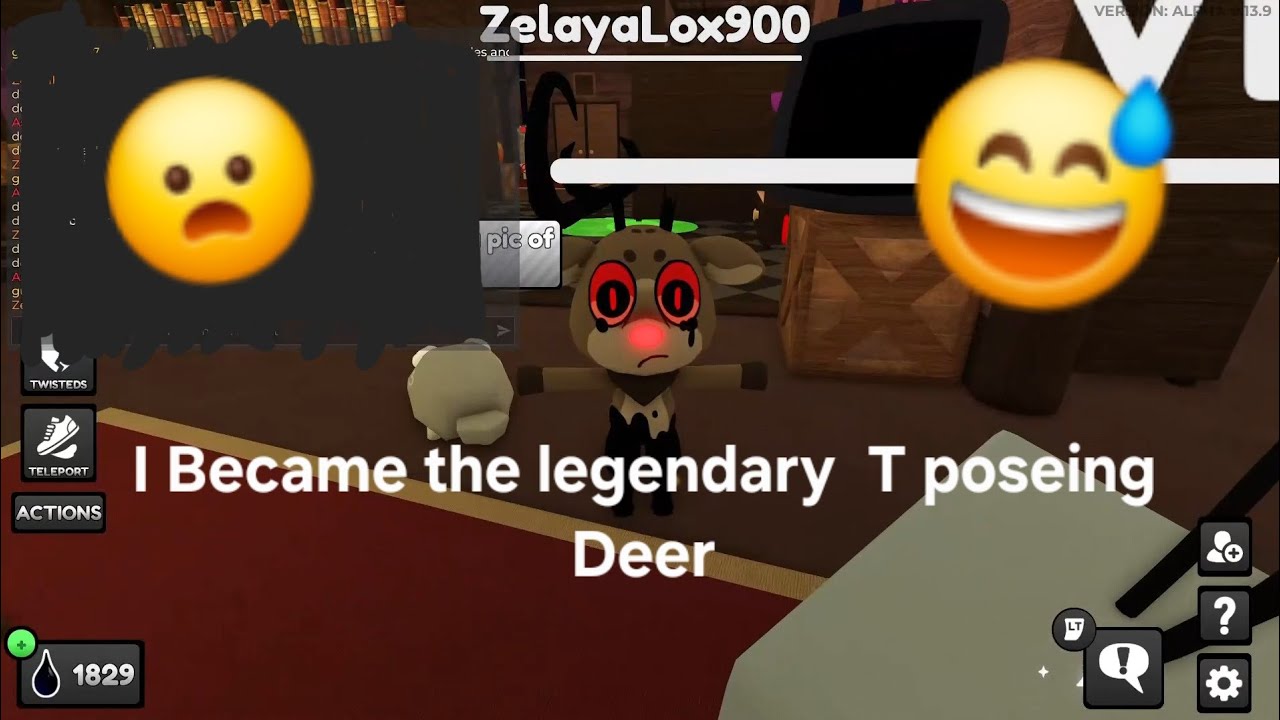I became the t pose deer in dandys' world's roleplay