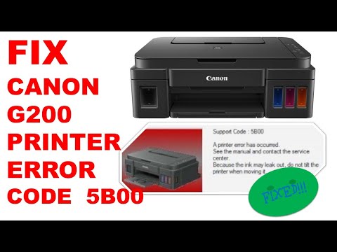 HOW TO FIX (RESET) CANON G2000 ERROR CODE 5B00.