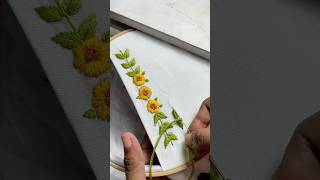 Simple super elegant embroidery border stitch/Embroidery new design #youtube #handbroidery #shorts