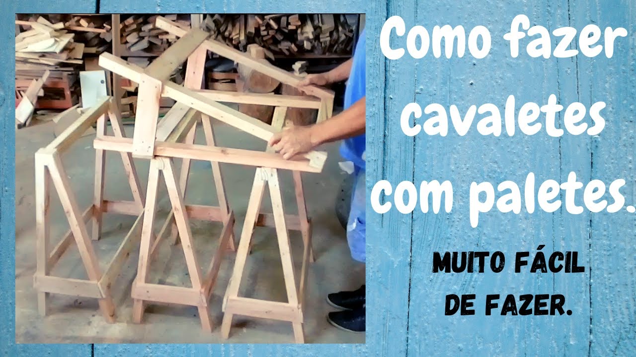 Como fazer cavaletes de paletes.