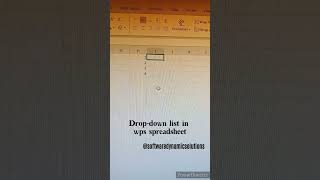 Drop-Down List In Wps Spreadsheet