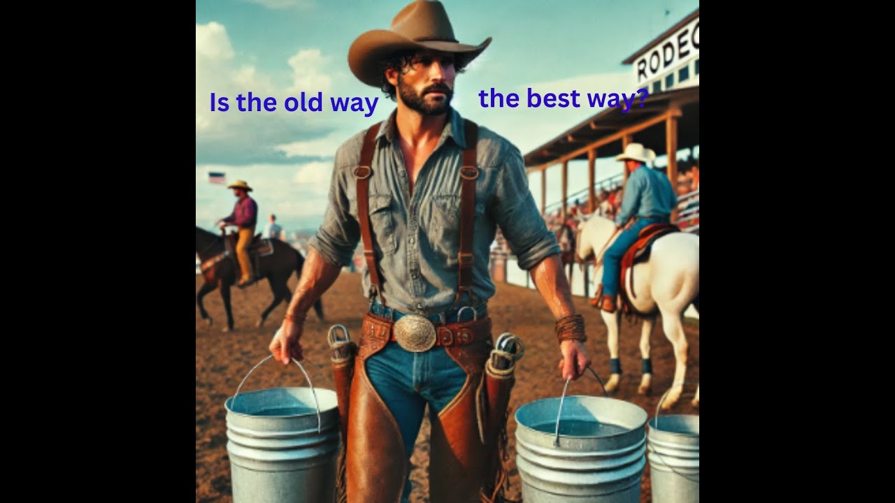 How to clean horse stalls with out a wheel barrel