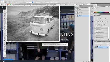 Convert a full color image to grayscale for screen printing using halftones