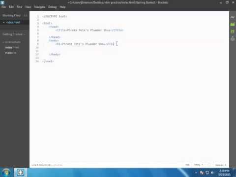 Demo 1   Using Brackets to edit HTML and CSS