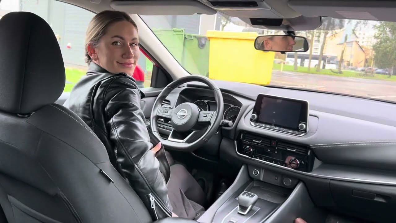 ASMR DRIVING VIDEO🎀BLACK JACKET OUTFIT🖤DRIVING IN THE CITY ON RENTAL CAR🏎️OFF ROAD DRIVING