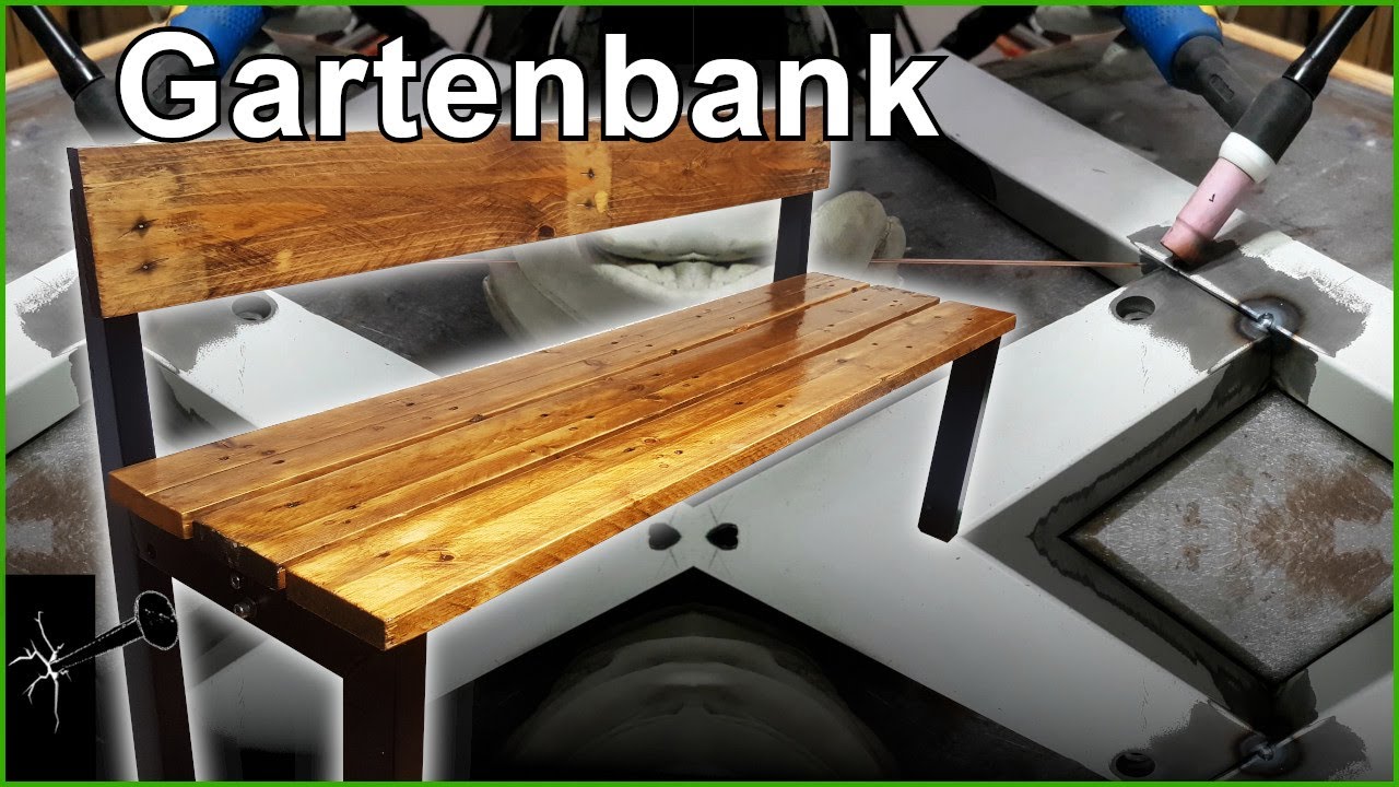 gartenbank holz metall selber bauen