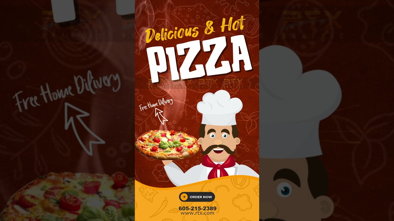 Pizza Food Advertisement Motion Graphic | After Effects Animation Tutorial