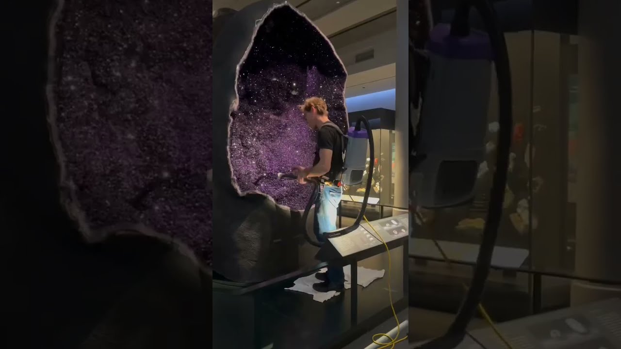 How A Museum Cleans Gigantic Amethyst Geode