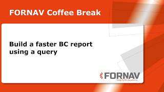 Build a faster BC report using a query