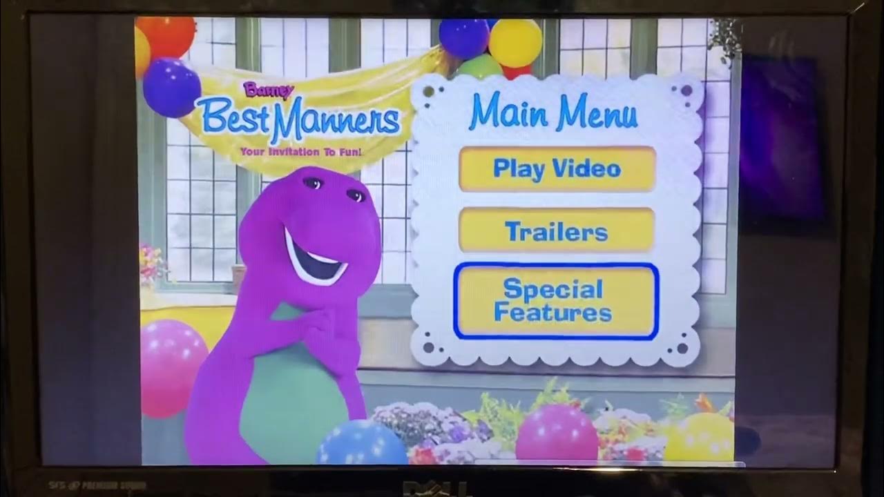 Barney Best Manners Your Invitation To Fun Part 3 Barney’s Best Manners: Your Invitation To Fun! - 2003 DVD - Menu