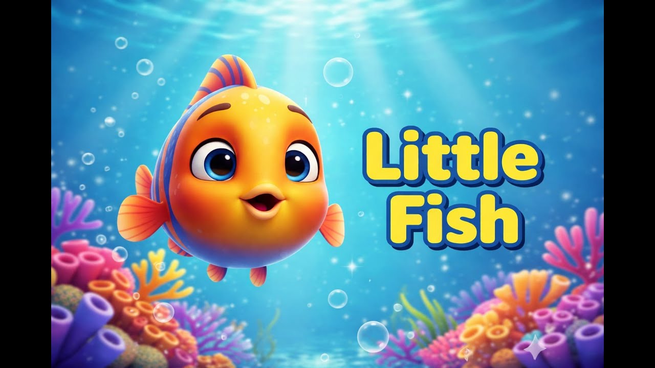Little Fish Song - Fun Kids Learning Song - Colors, Directions & Movements