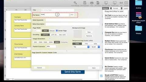 Change web form php file name | Touch Forms Pro 7 For Mac