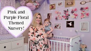 Baby Nursery Tour | Pink and Purple Floral Themed! screenshot 1
