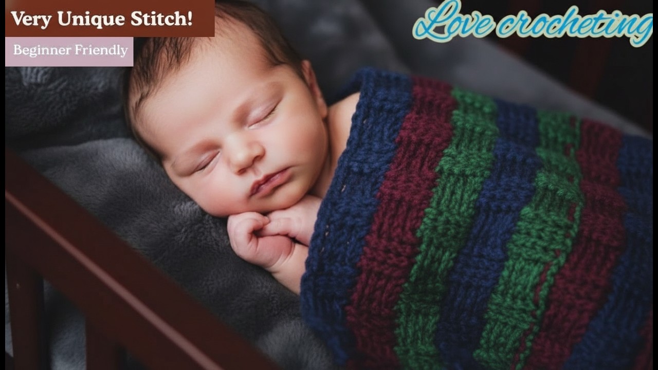 Быстрое и простое вязание крючком пледа 🧶 Идеально подходит для начинающих