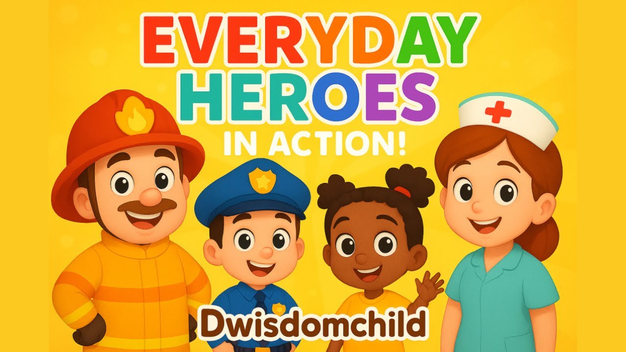 Everyday Heroes in Action! 🚓 | Community Helpers Song for Kids | Dwisdomchild