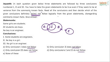 Definitely Does not Follow Concept in Syllogism| Syllogism | Advanced Example 39 & 40 | TalentSprint