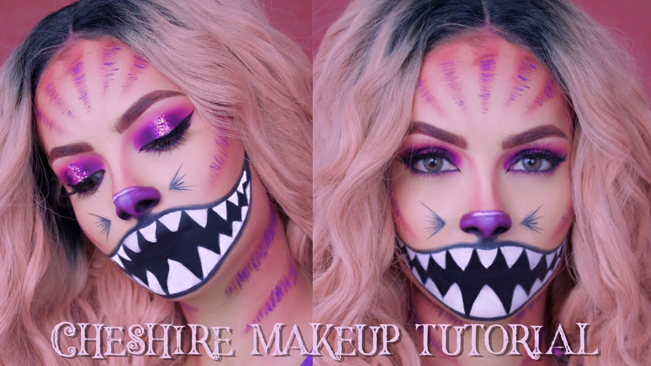 Cheshire Cat Halloween Makeup | Alice in Wonderland | Gato Rison Maquillaje  | Celheliz - albercada