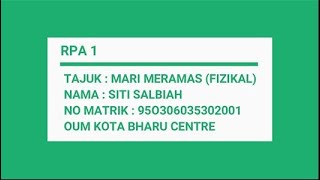 RPA 1 : Mari Meramas Kertas (Fizikal)