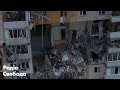 Вибух у житловому будинку в Києві — відео з дрону