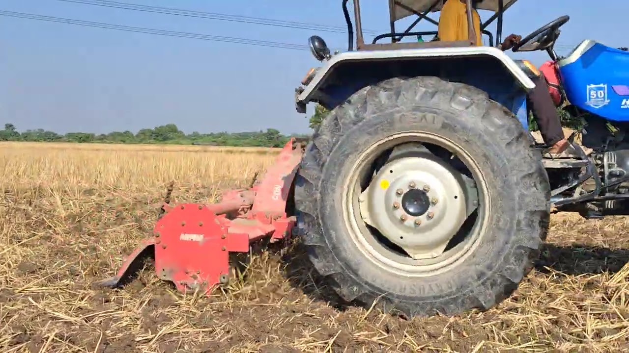 Sonalika tractor with NIPHA Rotavator #tractor #sonalikatractor #barlastractor 