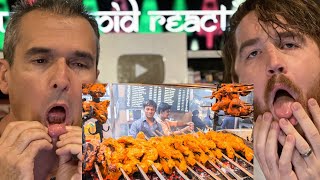 INDIAN STREET FOOD Tour in LUCKNOW with MONSTER BBQ CHICKEN and CHEAP SPICY CURRY ! REACTION!!