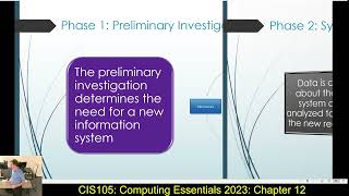 CIS105: 4/15/25: Computing Essentials 2023: Chapter 12