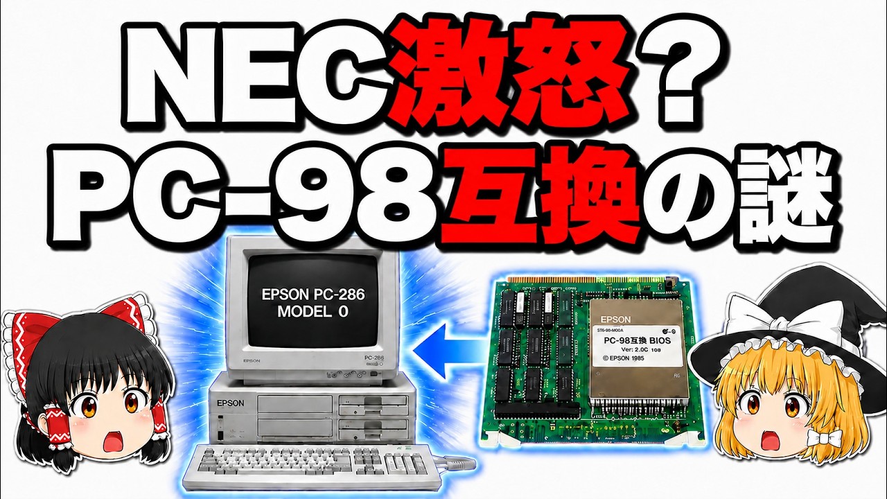 NEC激怒？】なぜエプソンはPC 98互換機でNECに挑んだのか？7年間続いた