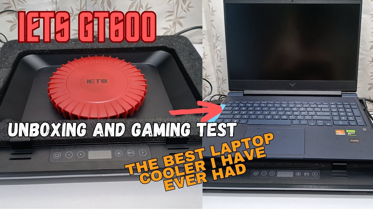 IETS GT600 Cooling Pad Unboxing and Gaming Test... The Best Cooling Pad